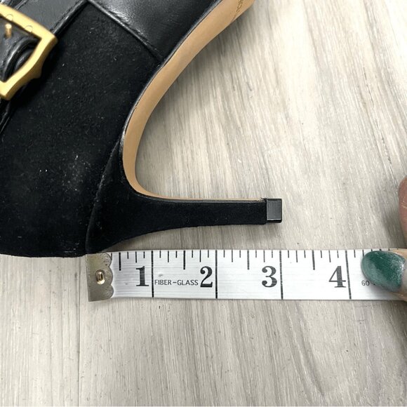 Vince Camuto Booties Kreitha Black Leather Pointed Toe Heeled Ankle - Picture 7 of 7